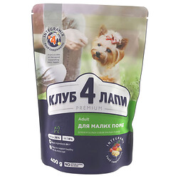 Корм для собак CLUB 4 PAWS Premium для малых пород 0,4 кг