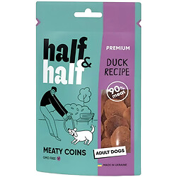 Ласощі для собак м'ясні HalfHalf Premium Монетки з качкою 100 г