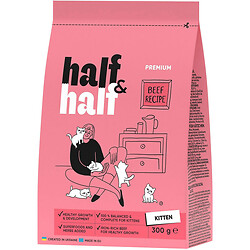 Корм для котят HalfHalf Premium с говядиной 300 г