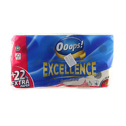 Набор туалетной бумаги Ooops! Excellence 3 слоя 16 шт/пач