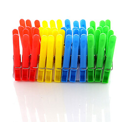 Набір прищіпок пластикових великих кольорових 24 штуки