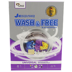 Порошок для стирки универсальный Wash&Free Жасмин, лаванда 400 г