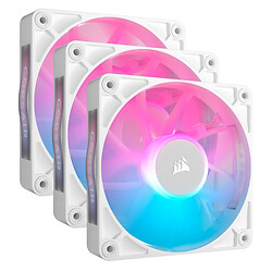 Вентилятор Corsair iCUE Link RX120 RGB PWM Triple Pack, Білий
