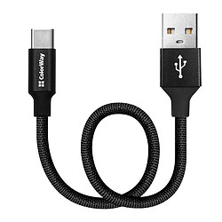 USB кабель ColorWay CW-CBUC048-BK, Type-C, 0.25 м., Черный - № 4