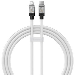 USB кабель Baseus CoolPlay Series Apple iPhone SE 2022 / iPhone 14 Pro Max / iPhone 14 Plus / iPhone 14 Pro / iPhone 14 / iPhone 13 Pro / iPhone 13 Mini / iPhone 13 / iPhone 13 Pro Max / iPhone 12 Mini / iPhone 12 Pro Max, Lightning, 1.0 м., Білий