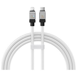 USB кабель Baseus CoolPlay Series Apple iPhone SE 2022 / iPhone 14 Pro Max / iPhone 14 Plus / iPhone 14 Pro / iPhone 14 / iPhone 13 Pro / iPhone 13 Mini / iPhone 13 / iPhone 13 Pro Max / iPhone 12 Mini / iPhone 12 Pro Max, Lightning, 2.0 м., Білий