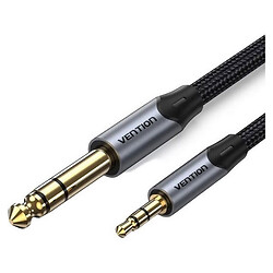 AUX кабель Vention BAUHD, 3,5 мм., 6.35 мм., 0.5 м., Сірий