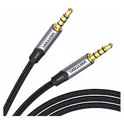 AUX кабель Vention BAQHD, 3,5 мм., 0.5 м., Сірий