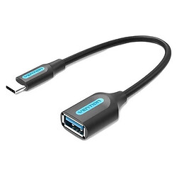 OTG кабель Vention CCVBB, USB, 0.15 м., Чорний