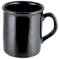 Чашка керамическая однотонная темно-коричневая 300 мл