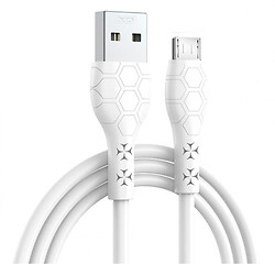 USB кабель XO NB240 Football, MicroUSB, 1.0 м., Білий