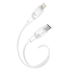 USB кабель XO NB-Q239A Apple iPhone SE 2022 / iPhone 14 Pro Max / iPhone 14 Plus / iPhone 14 Pro / iPhone 14 / iPhone 13 Pro / iPhone 13 Mini / iPhone 13 / iPhone 13 Pro Max / iPhone 12 Mini / iPhone 12 Pro Max / iPhone 12 Pro, Lightning, 1.0 м., Білий