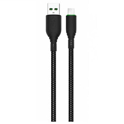 USB кабель SkyDolphin S35V Neylon Braided, MicroUSB, 1.0 м., Черный