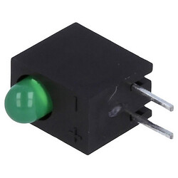 Светодиод 3мм зеленый 568нм L-710A8CB/1GD, Зеленый