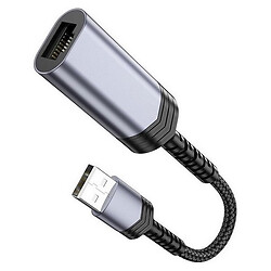 Адаптер Hoco UA26, USB, RJ45, Серый