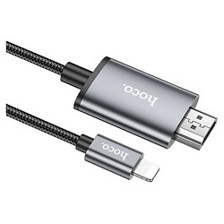 Кабель Hoco UA27, Lightning, HDMI, 1.0 м., Сірий