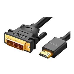 Кабель Ugreen HD106, DVI, HDMI, 1.0 м., Чорний