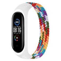 Ремінець Xiaomi Mi Band 5 / Mi Band 6, BeCover Elastic Nylon, Rainbow, Білий