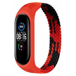 Ремінець Xiaomi Mi Band 5 / Mi Band 6, BeCover Elastic Nylon, Black-Red, Чорний