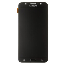 Дисплей (экран) Samsung J710 Galaxy J7, С сенсорным стеклом, Без рамки, Super Amoled, Черный