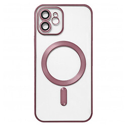 Чохол (накладка) Apple iPhone 11, Metallic Full Camera Matte, MagSafe, Рожевий