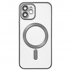 Чохол (накладка) Apple iPhone 11, Metallic Full Camera Matte, MagSafe, Срібний