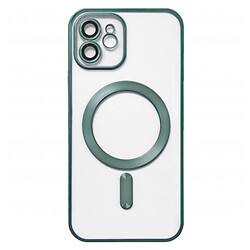 Чохол (накладка) Apple iPhone 12, Metallic Full Camera Matte, MagSafe, Зелений