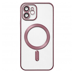 Чохол (накладка) Apple iPhone 12, Metallic Full Camera Matte, MagSafe, Рожевий