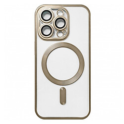 Чохол (накладка) Apple iPhone 14 Pro, Metallic Full Camera Matte, MagSafe, Золотий