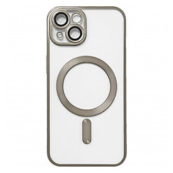 Чохол (накладка) Apple iPhone 15, Metallic Full Camera Matte, Titan, MagSafe, Сірий