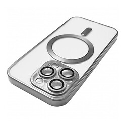 Чехол (накладка) Apple iPhone 15 Pro Max, Metallic Full Camera Matte, MagSafe, Серебряный - № 2