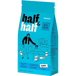 Корм для щенков HalfHalf Premium с говядиной 2 кг