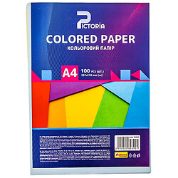 Набір паперу кольорового А4 Pictoria 100 аркушів