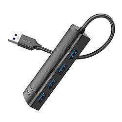 USB Hub Hoco HB41 Easy Link, 0.2 м., Чорний