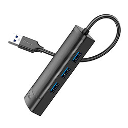 USB Hub Hoco HB42 Easy Link, 1.2 м., Чорний
