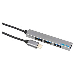 USB Hub, 0.1 м., Сірий