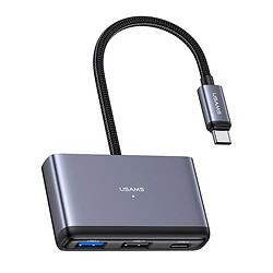 USB Hub Usams US-SJ628, Сірий
