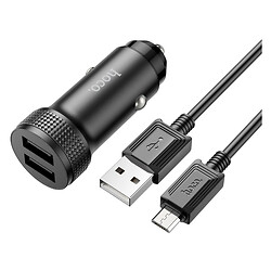 АЗУ Hoco Z49 Level, С кабелем, MicroUSB, 2.4 A, Черный