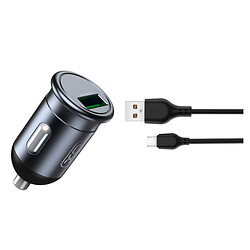 АЗУ XO CC46, С кабелем, MicroUSB, 2.1 A, Серый