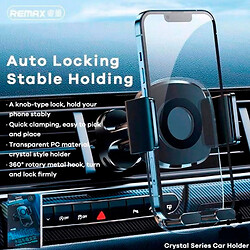 Держатель (Холдер) Remax RM-C62 Crystal, Черный - № 4