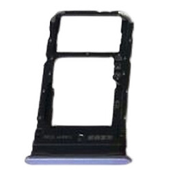 Держатель SIM карты Vivo Y53s 5G, С разъемом на карту памяти, Фиолетовый