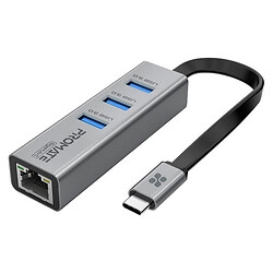 USB Hub USB Promate GigaHub, Сірий
