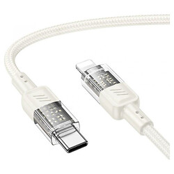 USB кабель Hoco U129 Spirit Apple iPhone SE 2022 / iPhone 14 Pro Max / iPhone 14 Plus / iPhone 14 Pro / iPhone 14 / iPhone 13 Pro / iPhone 13 Mini / iPhone 13 / iPhone 13 Pro Max / iPhone 12 Mini / iPhone 12 Pro Max, Lightning, 1.2 м., Бежевий