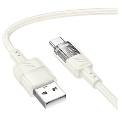 USB кабель Hoco U129 Spirit, Type-C, 1.2 м., Бежевий