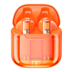 Bluetooth-гарнитура Borofone BW23 Crystal Bean Transparent Edition, Стерео, Оранжевый