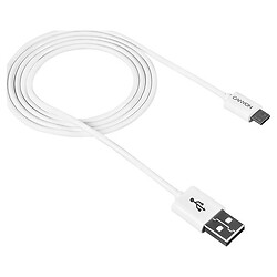 USB кабель Canyon CNE-USBM1W, MicroUSB, 1.0 м., Белый