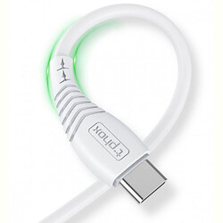 USB кабель T-PHOX NATURE T-C830, Type-C, 1.0 м., Белый