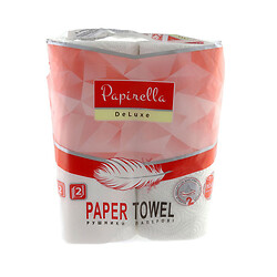 Набор полотенец бумажный Papirella Deluxe RED 100 отрывов 2 слоя