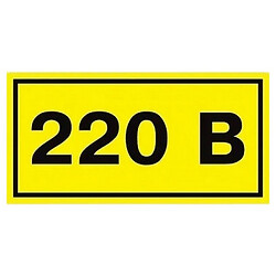 Наклейка: "220 В" Размер: 40х20 мм 30 шт