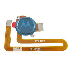 Шлейф Motorola XT2041 Moto G8 Power, С сканером отпечатка пальца, Синий